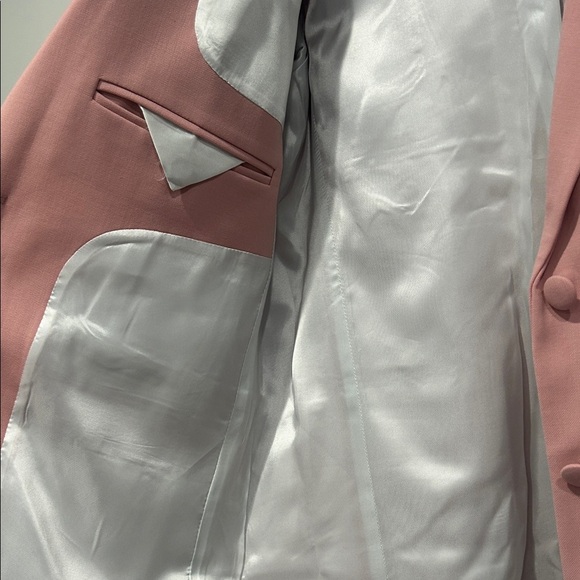 The Kooples Soft Rose Pink Women's Blazer 40 / us 6 single notch lapel jacket - Picture 6 of 9